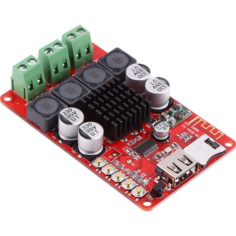 Tragbarer Bluetooth-Audioempfänger/Verstärker (50 W + 50 W) mit TF-Karten-Decoder und Fernbedienung (1/5)