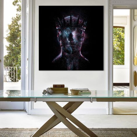 ALIEN Abstraction 102 - Tableau Canvas sur châssis en bois - Dimension : 100x100 cm (1/5)