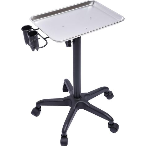 Carrelli di servizio Tatuaggio Metallo Trolley salone, Stazione di lavoro mobile con vassoio portatile, regolabile, per tatuaggi, ufficio, salotto, strumento (1/5)