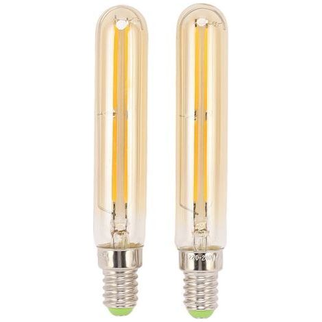 Deux ampoules LED tubulaires E14 2300K de 4 W - éclairage doux et écoénergétique, idéal pour les chambres, les bureaux et les espaces de vie. (1/5)