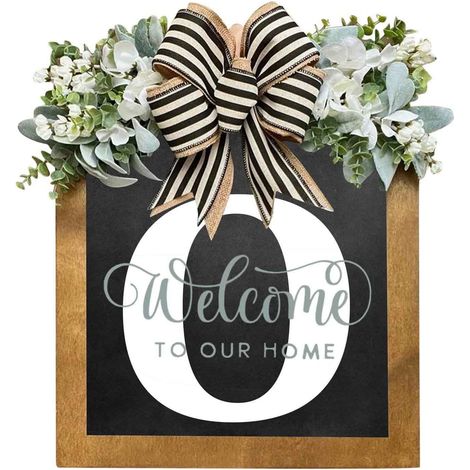 Plaque De Porte - Lettre En Bois A Z - Décor Annuel Pour Entrée Porte D'Avant Cheminée Mur - 1 Pièce