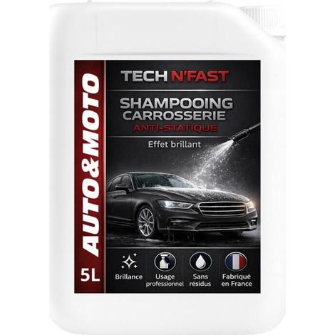 Shampoing carrosserie professionnel 5L - nettoyant auto Haute brillance et anti-statique - finition miroir