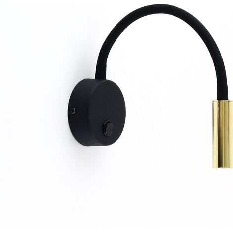 Tk-lighting Lagos Moderne Wandlampe Schwarz Weiß Braun Gold