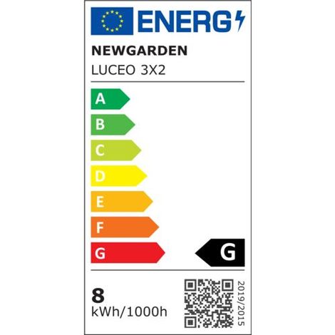 LUCEO 3x2 Vorhang-Lichterkette mit Kabel für den Innen- und Außenbereich. Warmes Licht. Hergestellt in Spanien