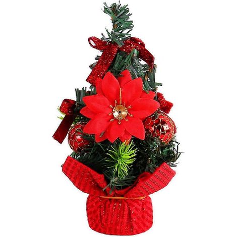 Sapin de Noël rouge, décorations de Noël, décorations de table pour la maison (1/3)