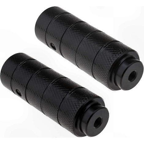 Repose-pieds cylindriques antidérapants pour vélos BMX à axe de 3/8", accessoires de cyclisme (2 paires, noir) (1/5)