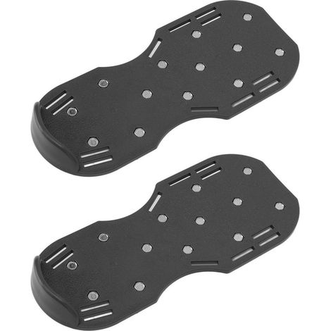 Aérateurs de pelouse avec sangle, sandales d'aération pour pelouse, outils pour aérer le gazon des jardins et cours, noirs (1/5)