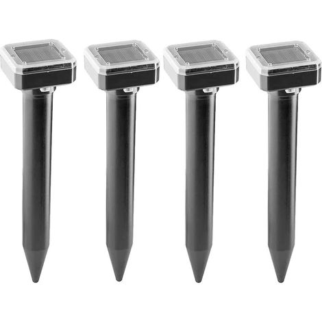 4 repelentes solares ultrasónicos IP65 - Repelentes de topos - Repelente de ratones - Repelente para jardín, césped y patio. (1/5)