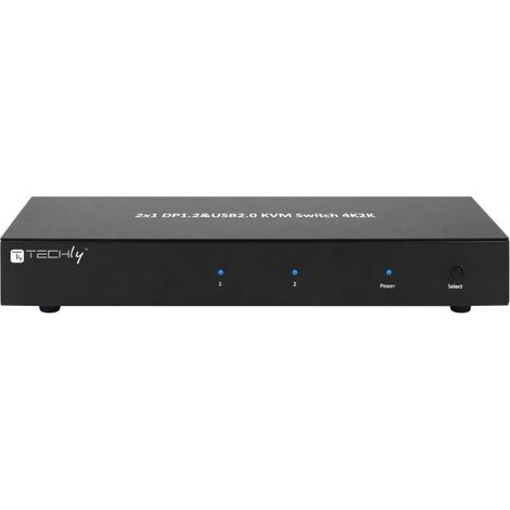 Techly Switch KVM 2 porte DisplayPort1.2 per doppio Monitor (1/5)