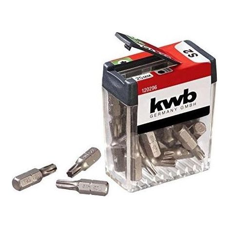 Kwb Tournevis Inserts 25 Pièces 1 4 T25