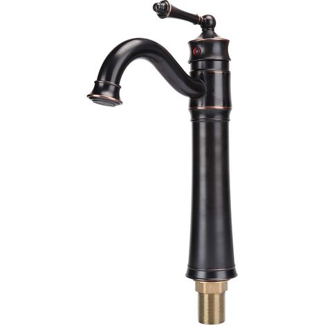 Rubinetto per lavello/acqua antico, girevole a 360 gradi, monocomando, resistente all'usura, per uso domestico e in ristoranti (normative britanniche G/2) (1/5)
