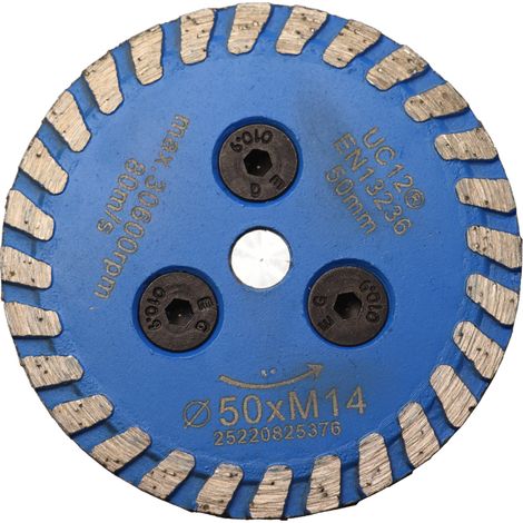 DISQUE DIAMANT JANTE CONTINUE CANNELEE D50XM14 HT5 GRES CERAME/CARRELAGE (1/2)