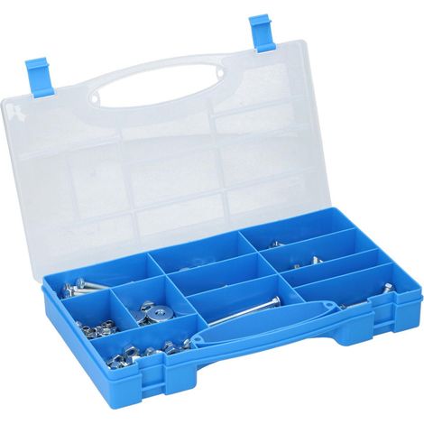 Set Valigetta con Bulloni e Dadi 450 Pezzi Zincati con Custodia e Divisori Kinzo (1/2)