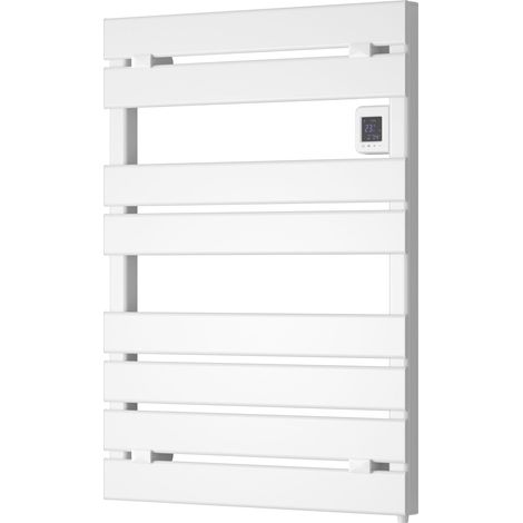 Reina Gia Flat Panel Electric Heated Towel Rail 780mm H x 550mm W - White (1/3)