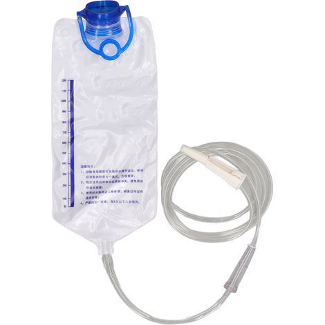 Kit de Lavement Maison 1200ml en PVC Durable - Soulagement Constipation Voyage (1/5)