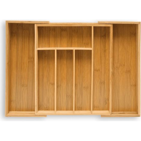 Besteckkasten bambus 48 cm ausziehbar