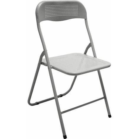 SEDIA PIEGHEVOLE METALLO POLO BIANCO