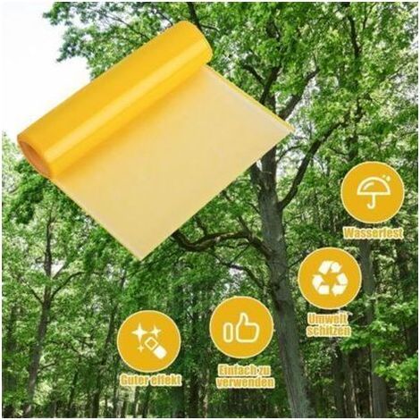 Bande Glue Arbre Ruban D'arbre Jaune piège à Colle Protéger les Arbres (10mx10cm) pour Empêcher Chenilles Fourmis Insectes Nuisibles de Grimper sur les Arbres (1/2)