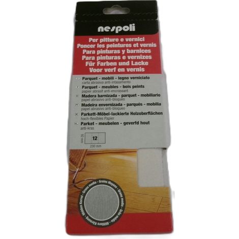 Pochette de papier abrasif anti-encrassant grain moyen 240 - NESPOLI - 190705