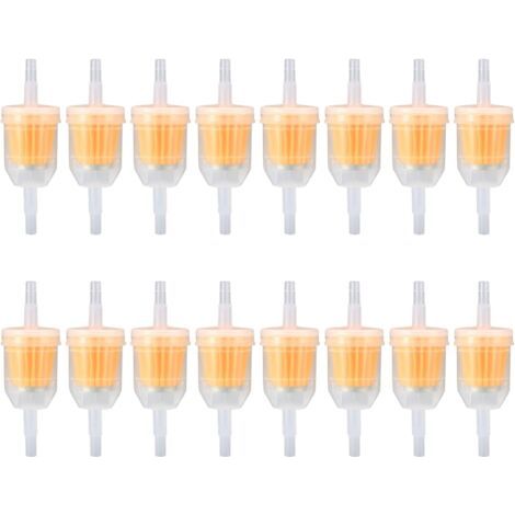 16 Pièces Filtres à Essence en Ligne, Filtres à Carburant, Filtre à Essence Universel à Vitesse de Filtration pour moto 6-8 mm, Scooter, Moto, Générateur, Tondeuse à Gazon, Auto (1/5)