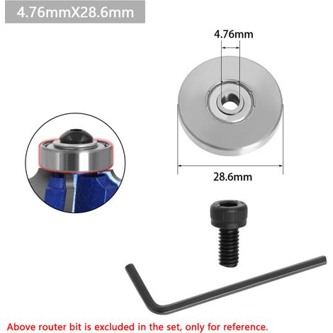 Accessoires de roulement : roulement supérieur et inférieur, roulement de tête de coupe, roulement de tige, accessoires de fraise, billes (roulement supérieur 4,7628,6) (1/5)