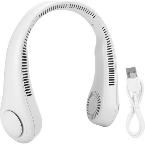 Hanging Neck Fan Leafless USB Micro Portable Air Cooler Mini Electric Air ConditionerGray (1/5)