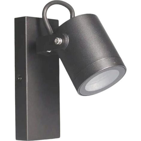 Trade Shop - Wandapplikationen einstellbare Wand für den Außenaufsatz GU10 Wandlampe IP44 539WA-B172 - Dunkelgrau