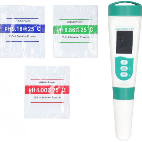 Stylo testeur de qualité de l'eau - Testeur TDS précis - Mesureur EC - Mesureur de pH - Idéal pour l'eau potable et les aquariums - Fonction vocale (1/5)