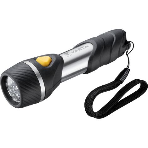 Varta – Lampe torche LED 20 lumens – Alimentation piles – Boîtier acier inoxydable et ABS – Pour ateliers et activités extérieures