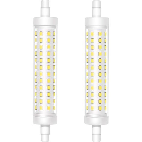Ampoule LED R7s 118mm. Blanc Froid 6000K 12W R7s LED Double Extrémité Lampe Linéaire Remplace 120W J118 Lampe Halogène. 1500LM. AC 220V-240V. Non Dimmable. Lot de 2 (1/5)