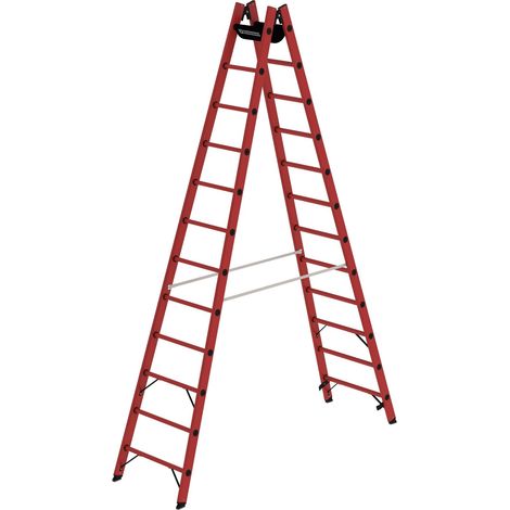 Günzburger Steigtechnik Sprossen-Stehleiter GFK 2 x 12 Sprossen - 036412 (1/4)