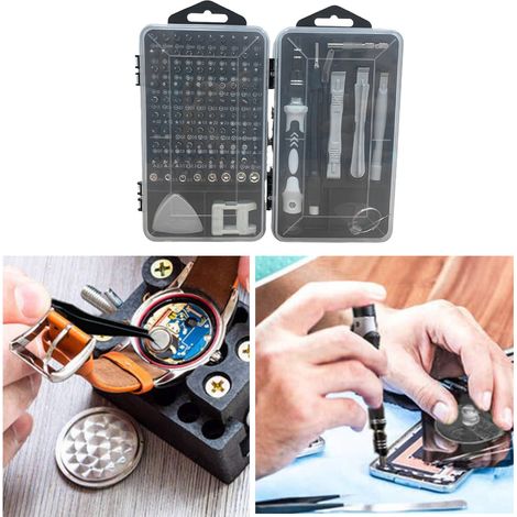 115-in-1 Magnetisches Präzisionsschraubendreher-Set für Handy-Reparatur und Wartung, Grau und Schwarz (1/5)