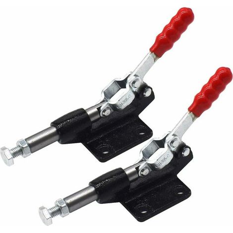 Pinces à Bascule,- 2 Pièces Maintien Push Pull Action Outil À Main Bascule Outil Main Dégagement Rapide Pince Manuelle Loquet Ler Horizontal Serrage Barre de Dégagement Rapide (227kgf) (1/5)
