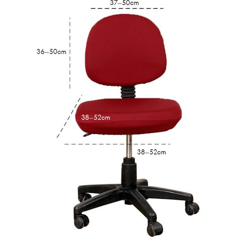 Lot de 2 housses de protection universelles extensibles pour dossier de chaise de bureau/ordinateur, compatibles avec les chaises de dessinateur pivotantes. (1/5)
