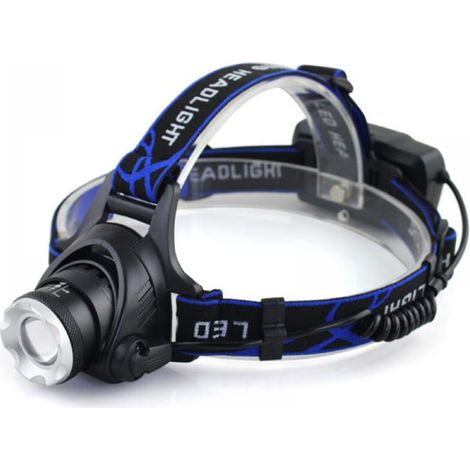 JOORRTPhare LED puissant phare torche Rechargeable phare réglable avec câble USB pour pêche vélo randonnée course Camping (1/3)