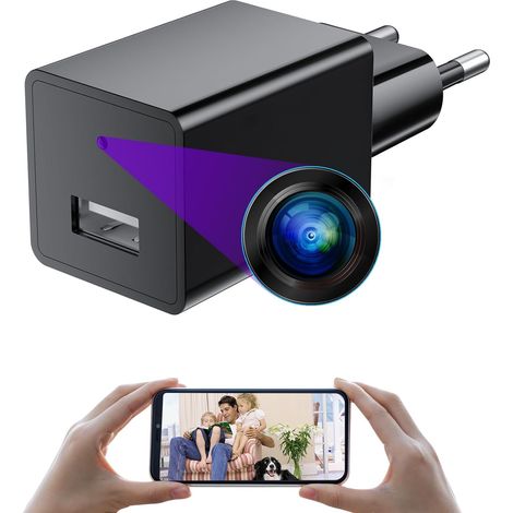 Camera Espion WiFi 1080P caméra de Surveillance sans Fil - Black (1/5)