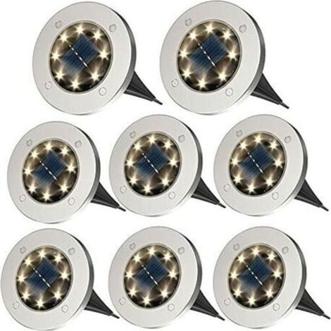 Set of 8 Outdoor Solar Lights (Warm White) – IP65 Waterproof Solar Lights – for Garden, Lawn, Patio, and Yard (1/5)