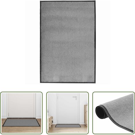 vidaXL Paillasson en polypropylène - Paillasson gris 60x90 cm (1/5)
