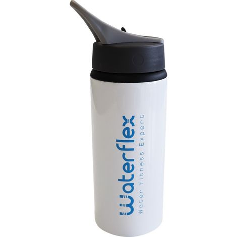 Waterflex Trinkflasche 0,6 L – Druckknopf-Öffnung – Auslaufsicherer, hermetischer Verschluss