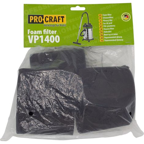 Filtro de espuma Procraft FPVP1400 para el aspirador en seco y en húmedo Procraft VP1400 (1/2)