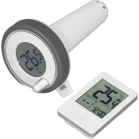 Thermomètre de piscine sans fil, écran LCD, précision de 0,1 °C, étanche, flottant. (1/5)