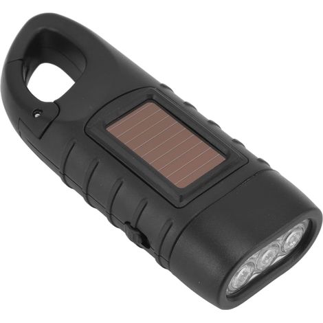 Lampe de Poche Solaire à Manivelle, Lumière LED Rechargeable (1/5)