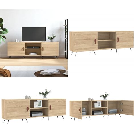 TV-Schrank Sonoma-Eiche 150x30x50 cm Holzwerkstoff - TV-Ständer Holz - TV-Schrank Sonoma-Eiche