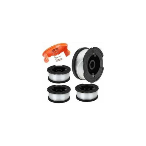 Repuestos para carretes de hilo de nailon para desbrozadoras Black & Decker A6481, A6485 y AF-100 (longitud del hilo: 9,1 m, diámetro: 1,65 mm) (Black & Decker AF-100, 4 piezas) - Crezuo (1/4)