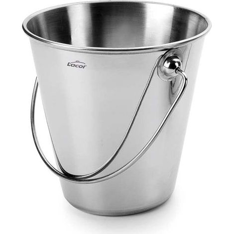 LACOR Cubo fabricado en acero inoxidable para cocina [Altura 12 cm]