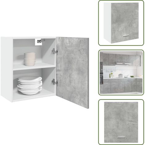 vidaXL Hängeschrank Betongrau 50x31x60 cm Holzwerkstoff (1/5)