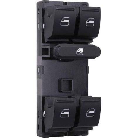 Ensemble de commutateur de lève-vitre électrique 1K4959857B, compatible avec la Volkswagen Jetta 2005-2016, commande la montée et la descente de toutes les vitres électriques du véhicule. (1/4)