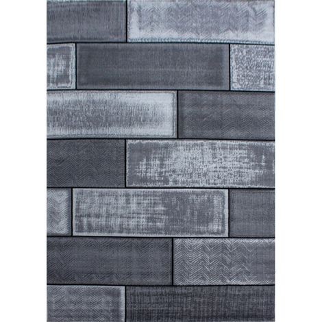 MUR - Tapis à motifs Mur en Briques - Gris (80x300cm) (1/5)