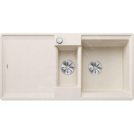 Blanco Adira - Évier en silgranit, 99x49 mm, avec commande excentrique et accessoires, InFino, blanc soft 527614 (1/4)