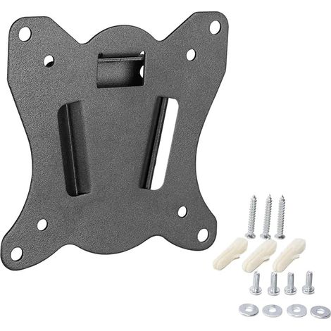 Support Mural pour Moniteur Fixe Acier Ultra Mince Écran 14-32 Pouces Vesa 75x75 100x100 15mm Profil Bas (1/5)